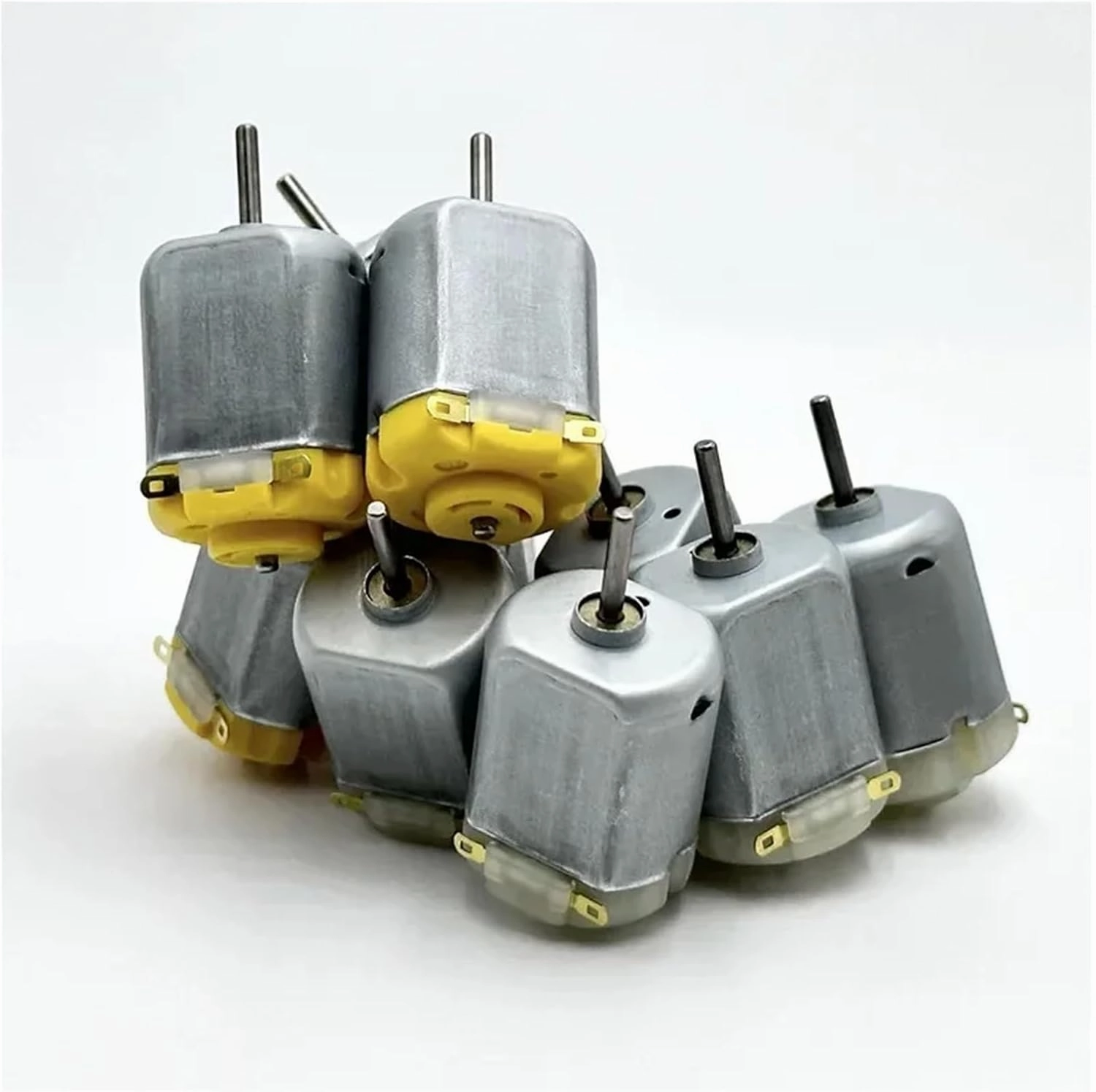 FP130CN-21100 Mini 20mm Carbon Brush Motor DC 3V 3.7V 5V High Speed Electric Engine DIY RC 4WD Toy Car Boat Model(White)