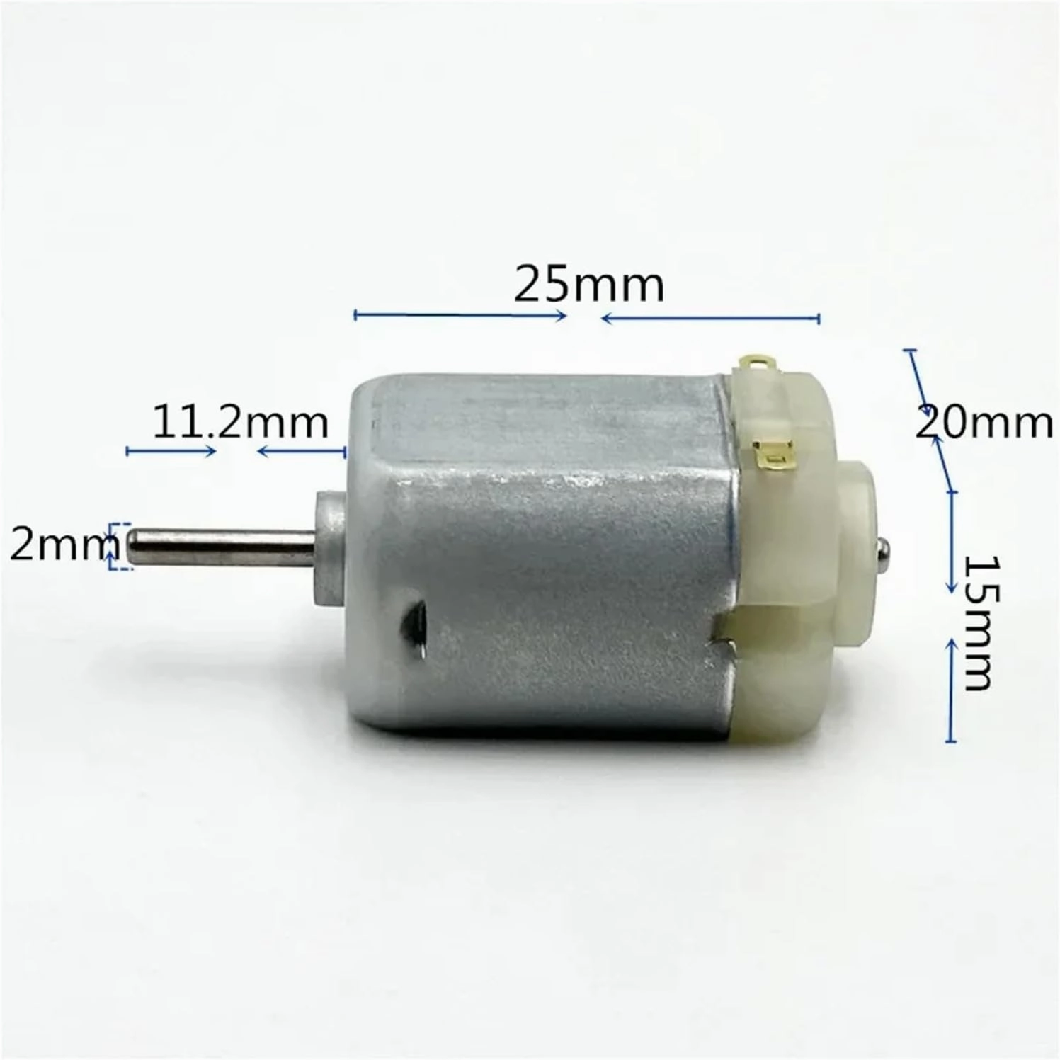 FP130CN-21100 Mini 20mm Carbon Brush Motor DC 3V 3.7V 5V High Speed Electric Engine DIY RC 4WD Toy Car Boat Model(White)