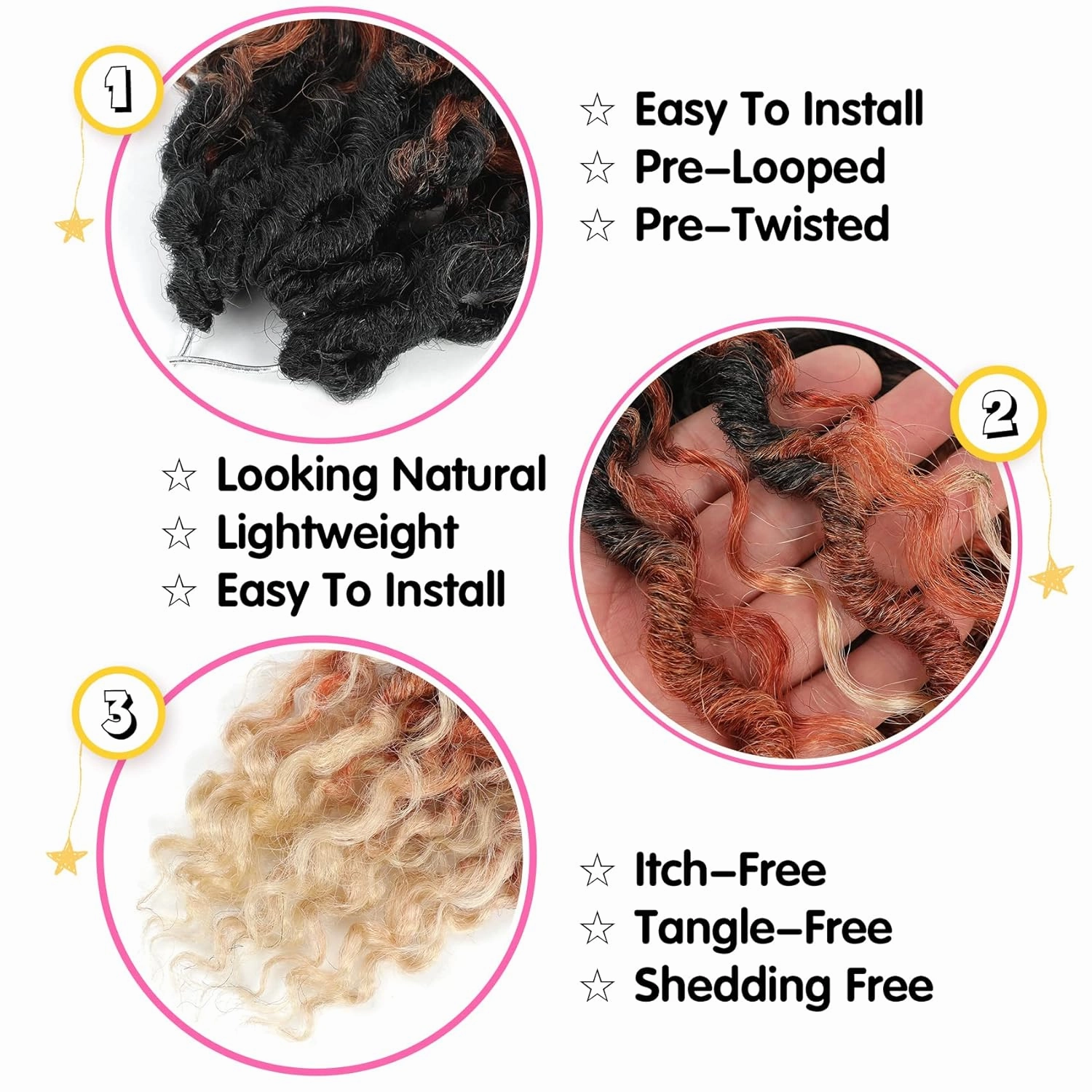 Fulcrum Goddess Locs Crochet Hair 12 Inch, 8 Packs New Faux Locs Crochet Hair for Black Women, Crochet locs with Curly Ends (12Inch (Pack of 8), 1B/30/613#)