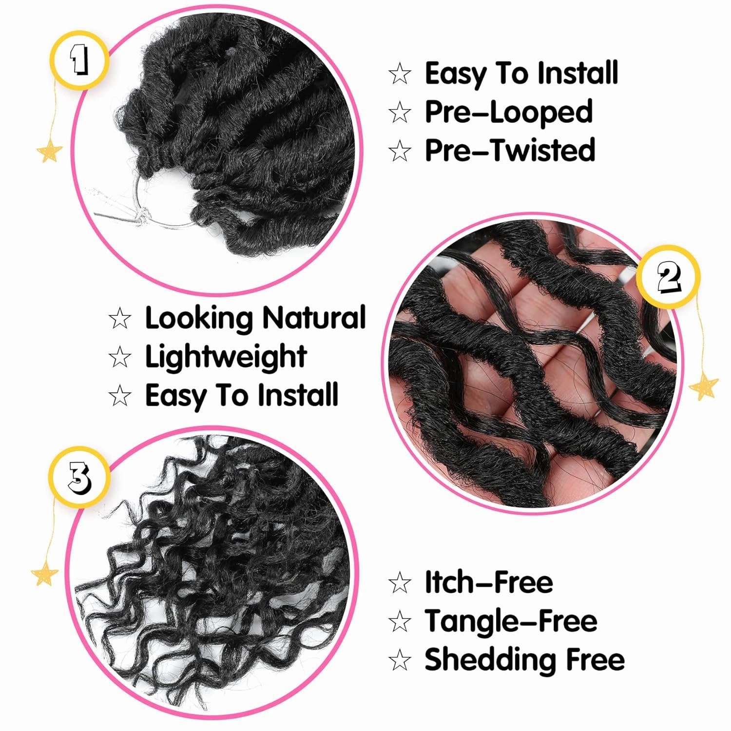 Fulcrum Goddess Locs Crochet Hair 12 Inch, 8 Packs New Faux Locs Crochet Hair for Black Women, Crochet locs with Curly Ends (12Inch (Pack of 8), 1B#)