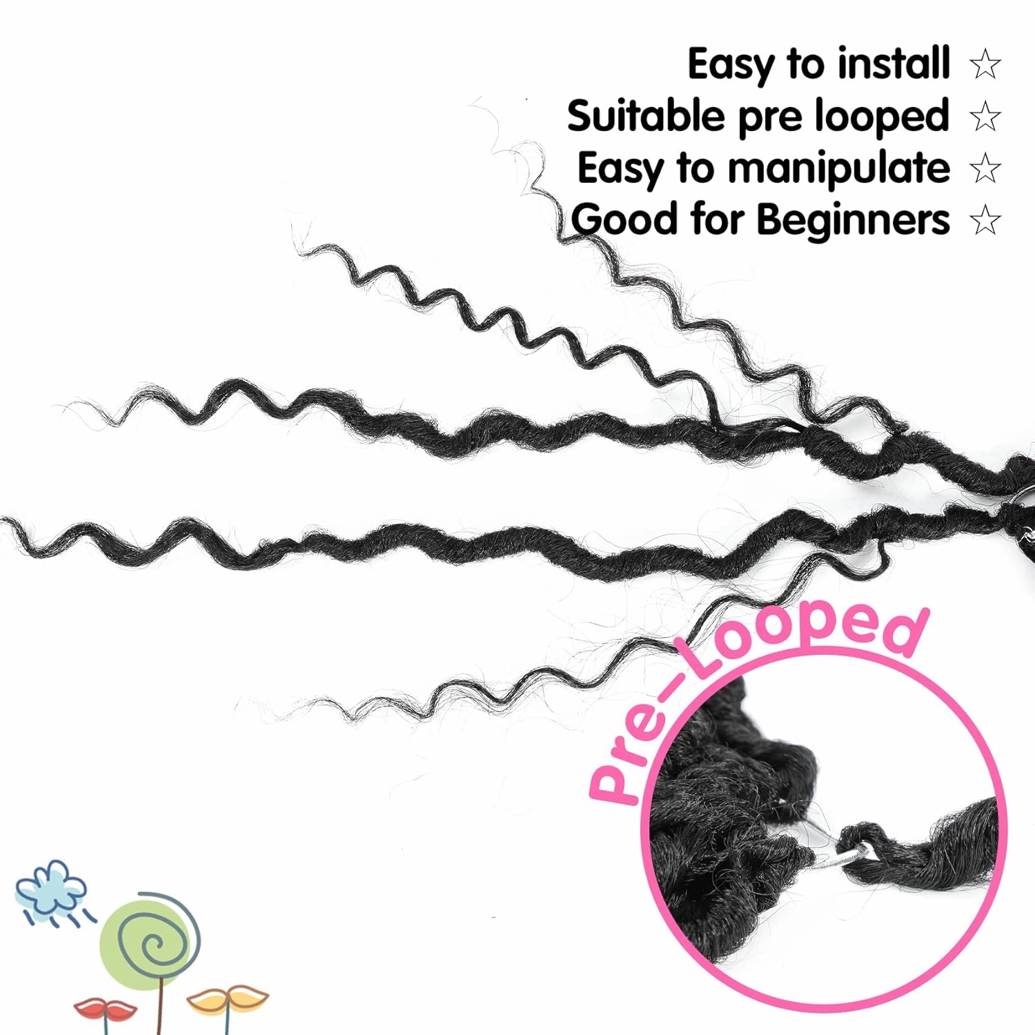 Fulcrum Goddess Locs Crochet Hair 12 Inch, 8 Packs New Faux Locs Crochet Hair for Black Women, Crochet locs with Curly Ends (12Inch (Pack of 8), 1B#)