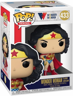 Funko POP Heroes: Wonder Woman 80th - Wonder Woman (Classic with Cape), Multicolor, Standard, (55008)