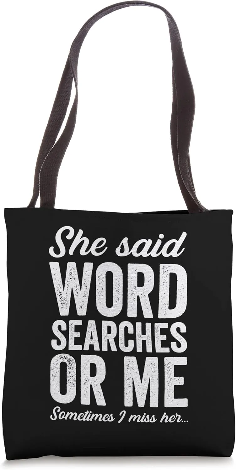 Funny Cruciverbalist Hobby Hobbyist Word Searches Joke Tote Bag