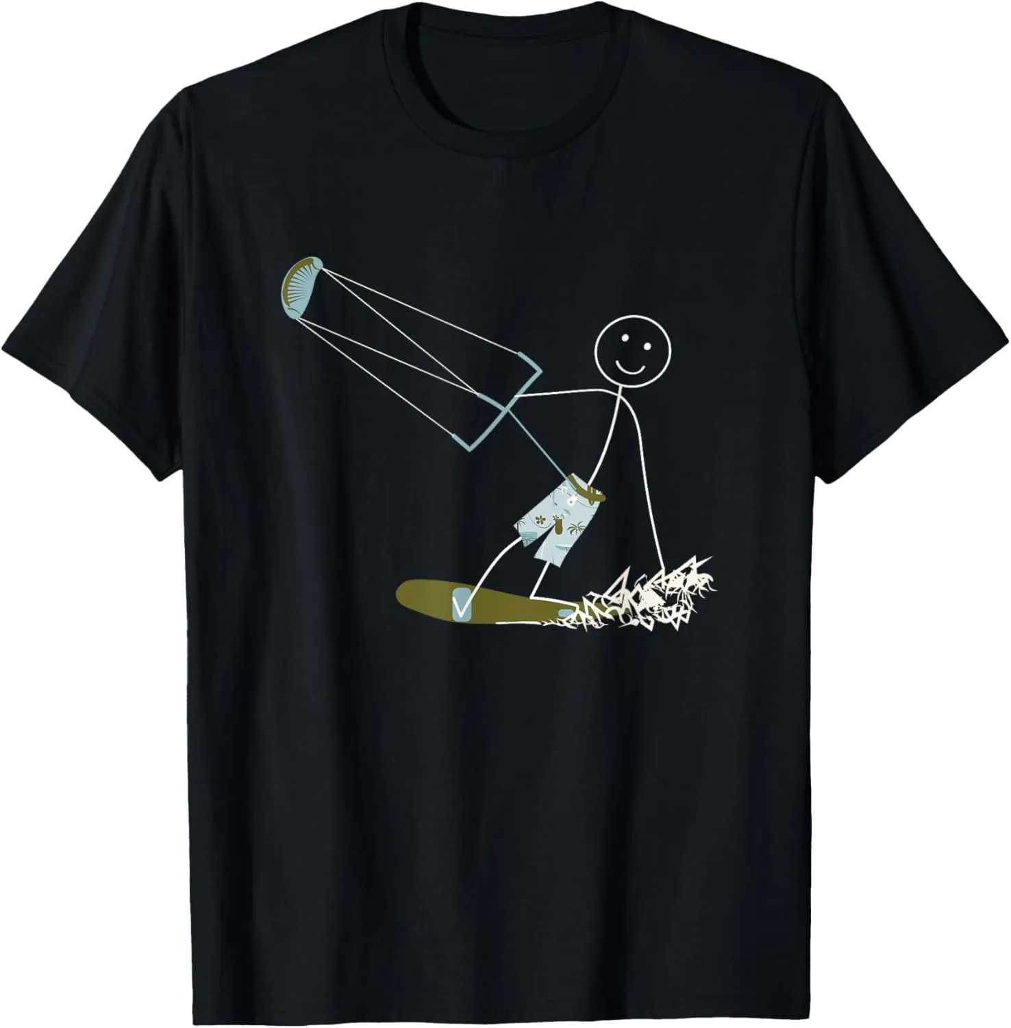 Funny Mens Kiteboarding Design Boys Kitesurfing T-Shirt