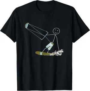 Funny Mens Kiteboarding Design Boys Kitesurfing T-Shirt