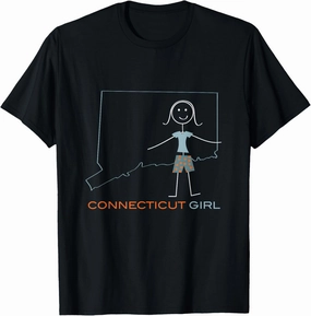 Funny Womens Connecticut, CT Girls Connecticut Souvenir T-Shirt