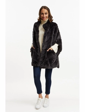 Fur Cape - basalt grey