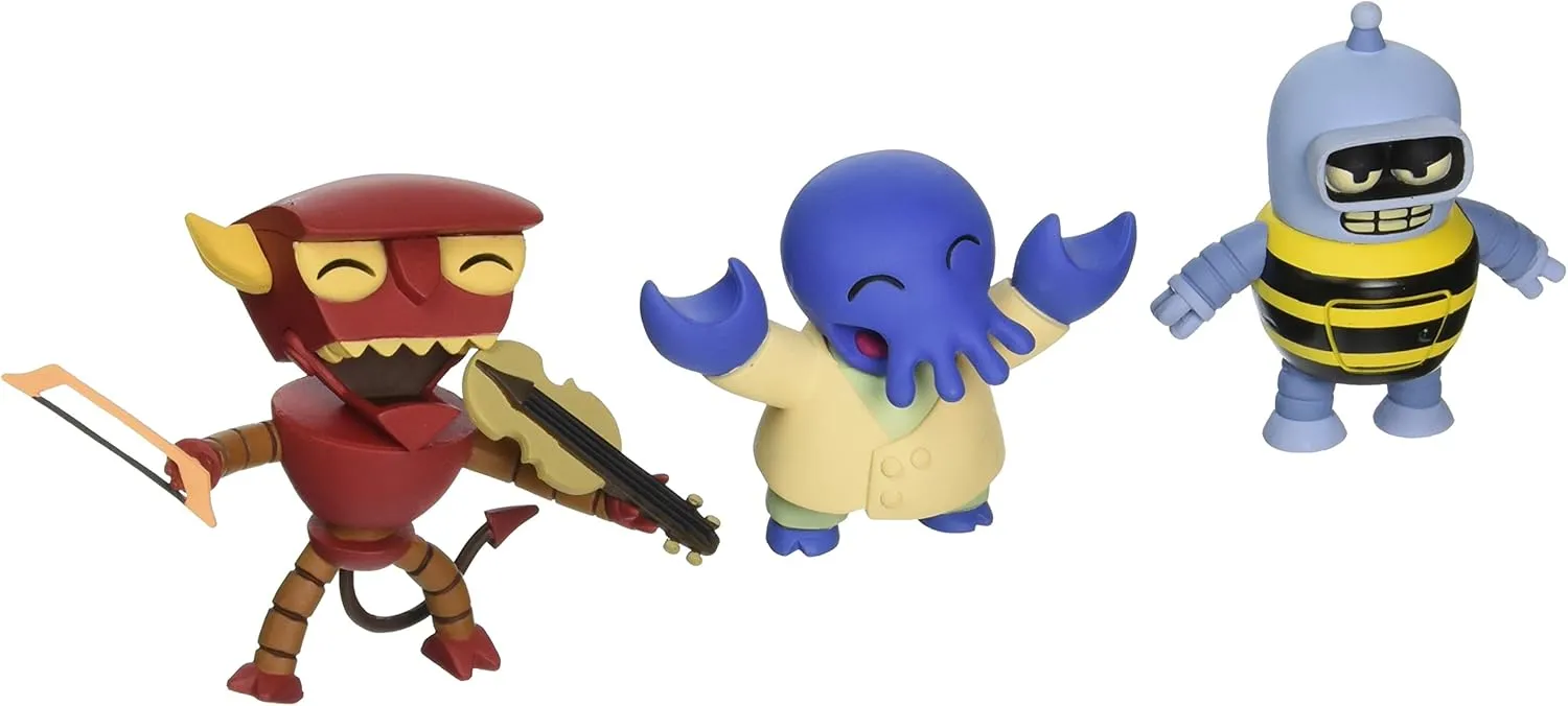 Futurama: Tineez Series 1 Version 2 3 inch Musical Robot Devil - Alternate Universe Zoidberg - Bumblebee Bender Action F