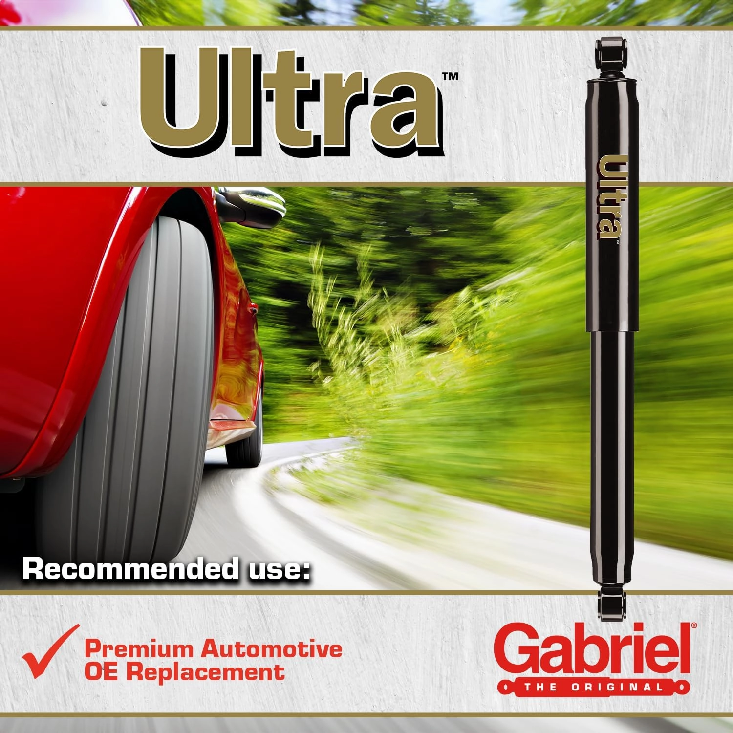 Gabriel 69574 Ultra Rear Shock Absorbers for 03-11 Ford Crown Victoria Police Interceptor; 03-11 Lincoln Town Car (1 Pack)
