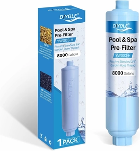 Garden Hose Filter for Filling Pool,Garden Hose Filter for Filling Hot Tub/Spa, Greatly Reduces Sediment, Chlorine, Heavy Metals and Odors, Standard 3/4" Garden Hose Thread