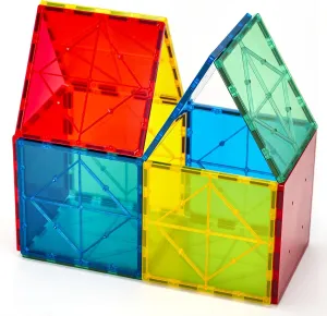 Gemmicc 12 PCS Large Magnetic Tiles,Jumbo Magnet Base Plates,STEM Magnetic Building Blocks for Kids Boys Girls
