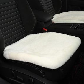 Genuine Sheepskin Car Seat Cushion Natural Fur Wool Seat Cover for Cars Trucks SUV Soft Comfort Office Chair Protector Pad Car Accessories Universal Fit