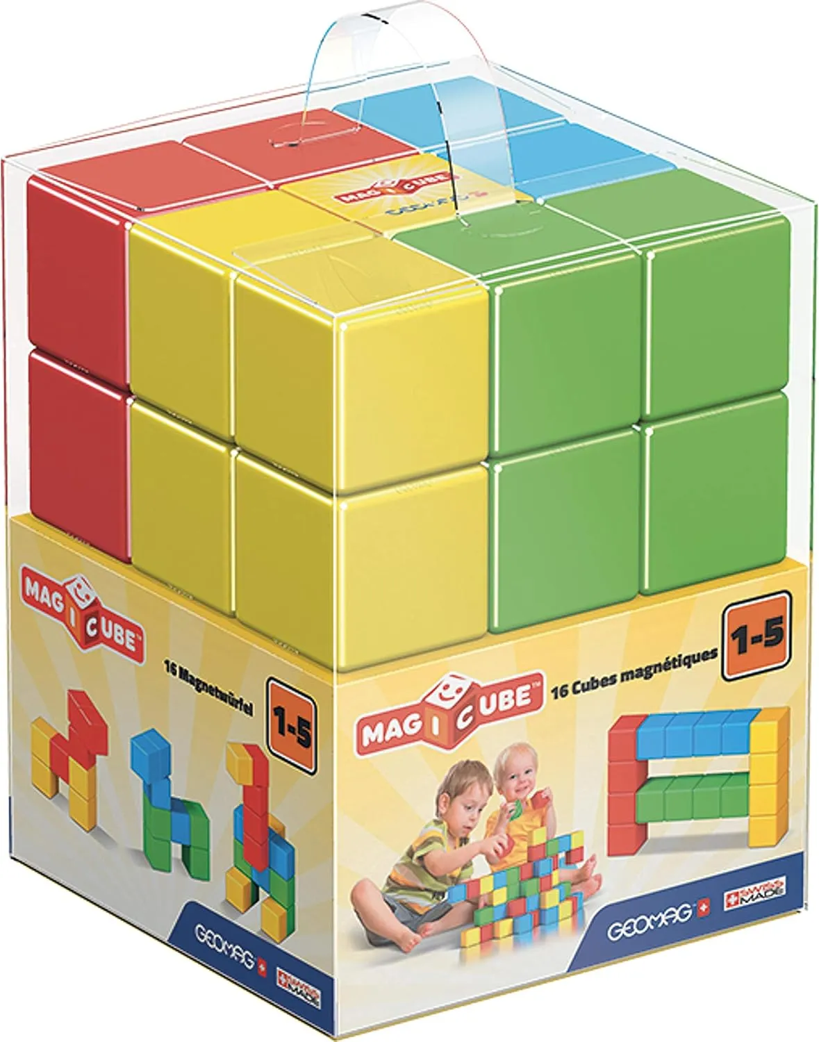 Geomag Magicube 153 - Full Color, Magnetic Constructions, 16 Cubes