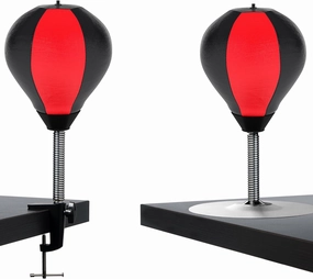GLACIAL Stress Relief Desktop Punching Bag I Comes with Desk Clamp and Extra Strong Suction Cup