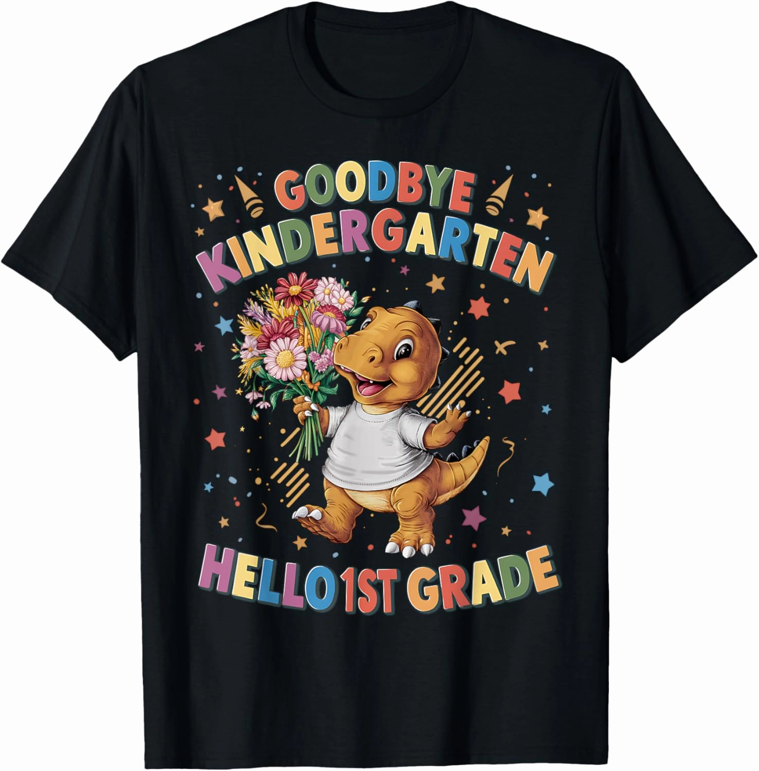 Goodbye Kindergarten Hello 1st Grade Dinosaur Boys T-Shirt