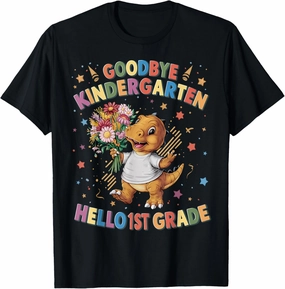 Goodbye Kindergarten Hello 1st Grade Dinosaur Boys T-Shirt