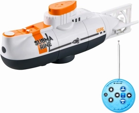 GoolRC Mini RC Submarine for Kids, LSRC-SMI Remote Control Boat Waterproof Diving Toy for Boys and Girls (White)