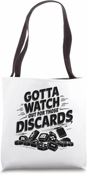 Gotta Watch Out For Those Discards Tile Game Mahjong Tote Bag