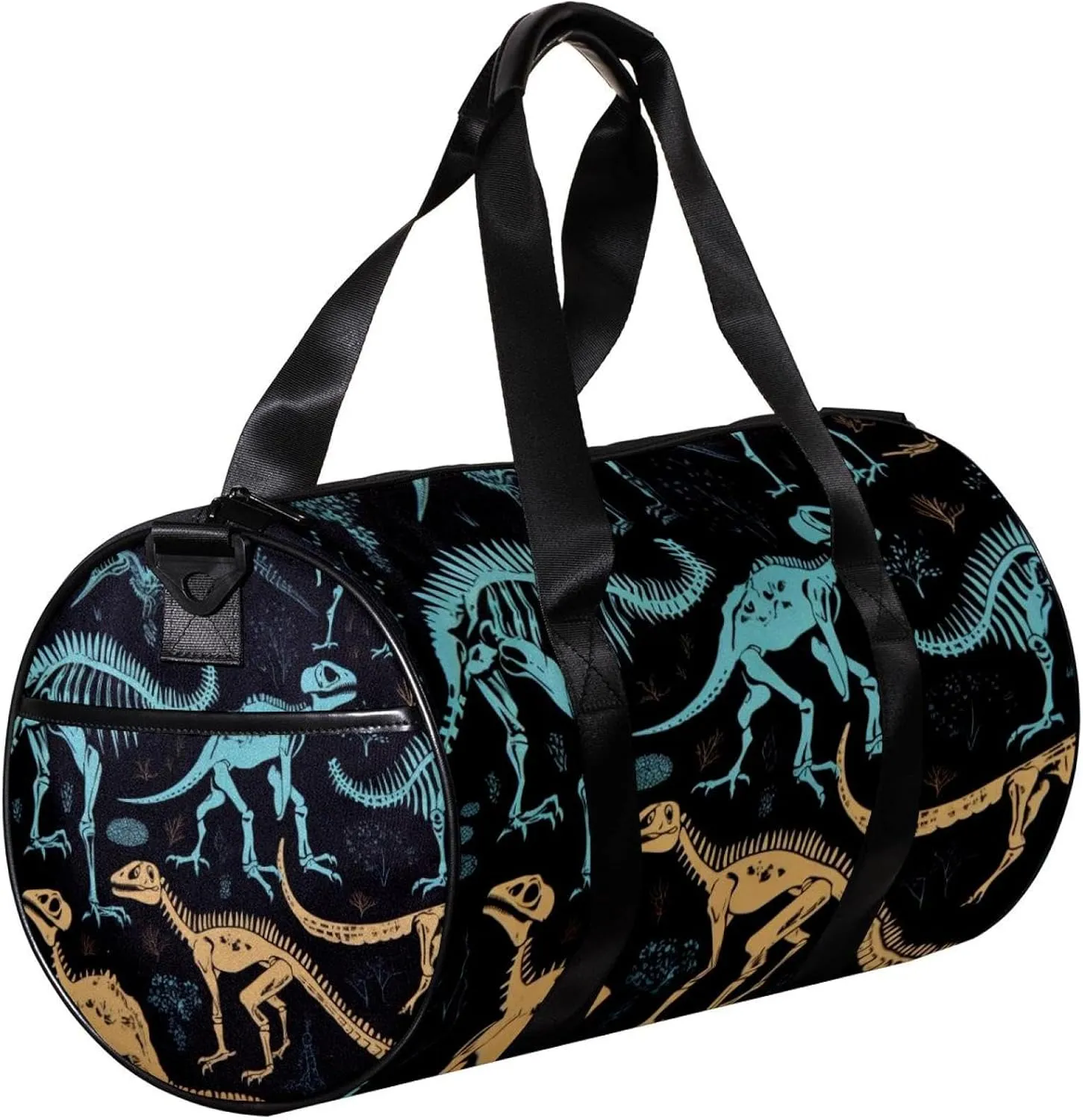 Gym Bag for Women,Small Gym Bag for Men,Animal Bones Dinosaur Skeletons,Overnight Bag