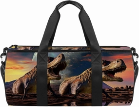 Gym Bag for Women,Small Gym Bag for Men,3D Style Ancient Dinosaur,Overnight Bag