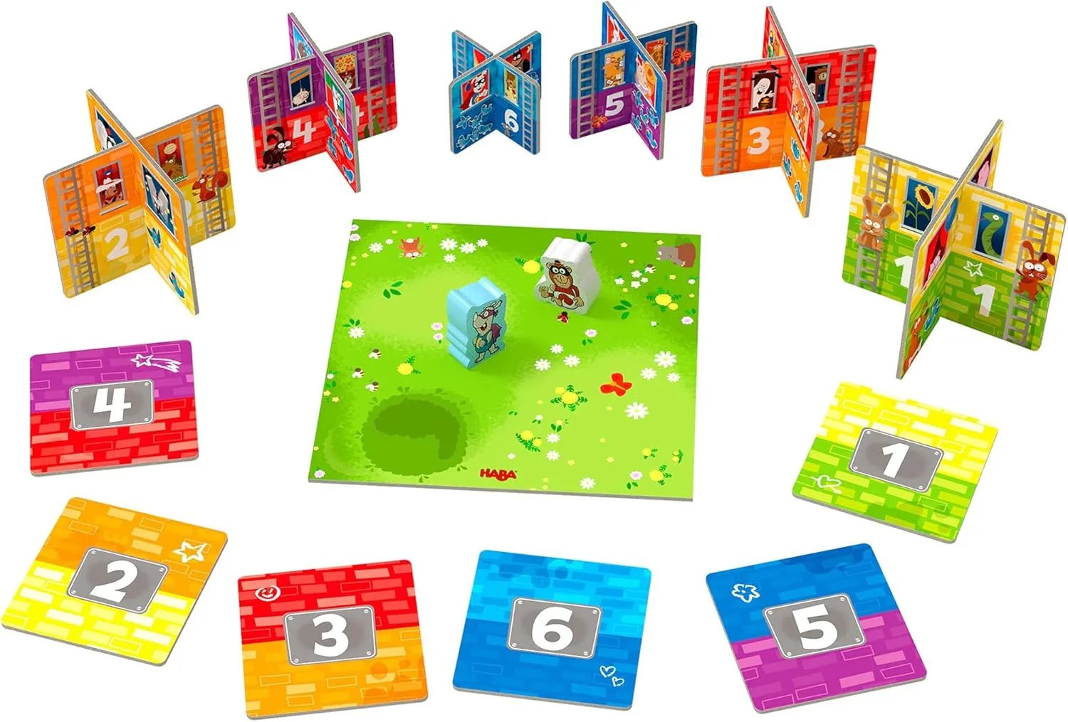 HABA My Very First Games Rhino Hero Junior - A Cooperative Stacking and Matching Game for 2 Years and Up