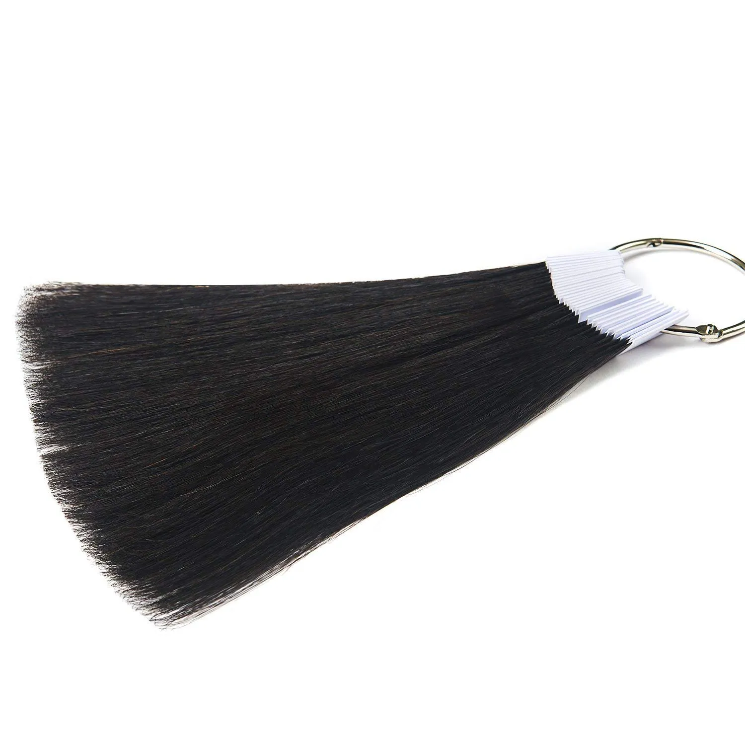Hair Color Rings 100% Human Hair Color Sample Testing Color Samples 8 inch Natural Black
