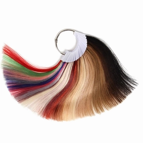 Hair Swatches for Testing Color, 35 Colors, Colored Hair Color Rings Sample Testing Kit, 8 Inch