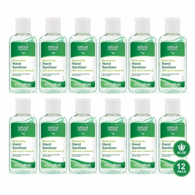 Hand Sanitizer 70% Alcohol with ﻿Aloe Vitamin E- 2-oz (Pack of 12)