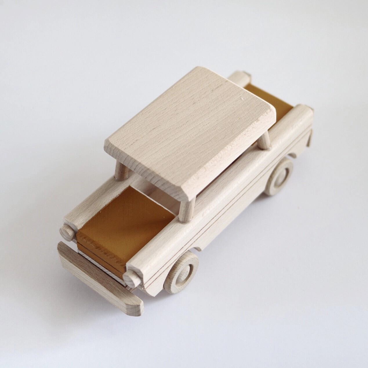 Handcrafted Wooden car toy - custom colour choice