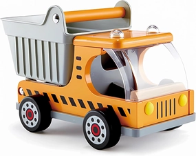 Hape Wooden Dump Truck| Pretend Play Construction Vehicle Toys for Toddlers