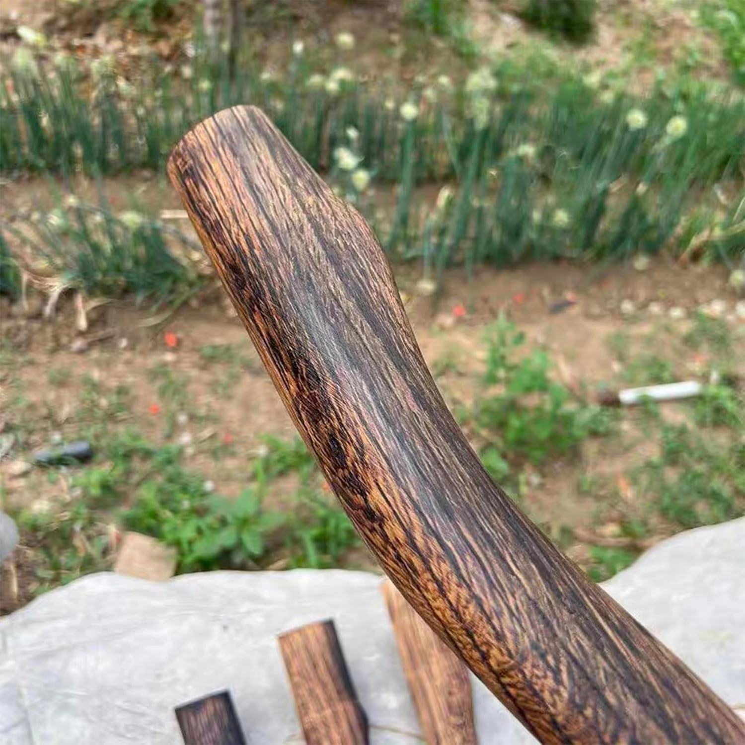 Hatchet Wood Axe Handle Replacement: 19.69 Inch Hatchet Handle Replacement, Natural Wooden Ergonomic Curved Ax Handles for Camp (Wood, 19.69Inch)