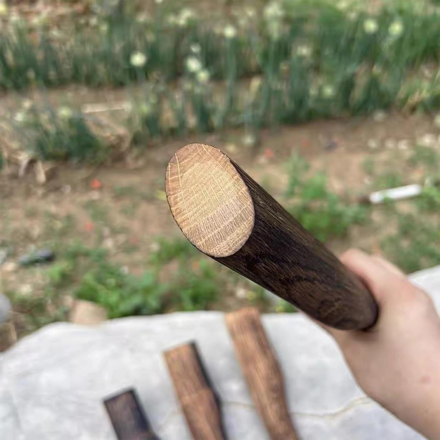 Hatchet Wood Axe Handle Replacement: 19.69 Inch Hatchet Handle Replacement, Natural Wooden Ergonomic Curved Ax Handles for Camp (Wood, 19.69Inch)