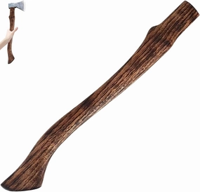 Hatchet Wood Axe Handle Replacement: 19.69 Inch Hatchet Handle Replacement, Natural Wooden Ergonomic Curved Ax Handles for Camp (Wood, 19.69Inch)