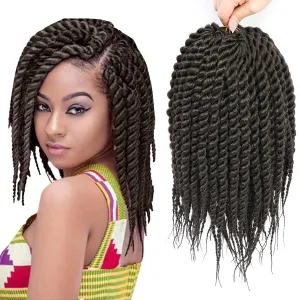 Havana Twist Crochet Hair 6 Packs 12 inch Crochet Braids Senegalese Twist crochet Hair Jumbo Havana Twist Crochet Braids(4#)