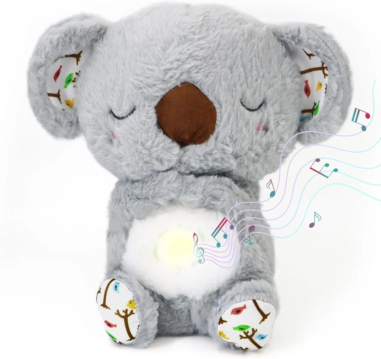 Heartbeat Stuffed Animal Baby Sleep Soother - Plush Toy with Calming Light, White Noise, Shush & Mother¡¯s Heartbeat for Newborns, Boys & Girls