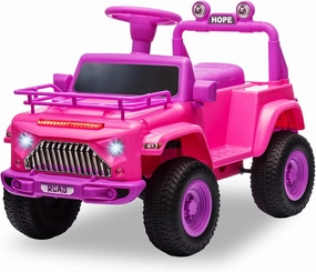 Hetoy 6V Kids Electric Ride On Car with Music & Horn, Storage Space, 15W Motor - Certified Safe & Easy to Use Toys for Boys Girls Age 3  for Indoor Outdoor Play