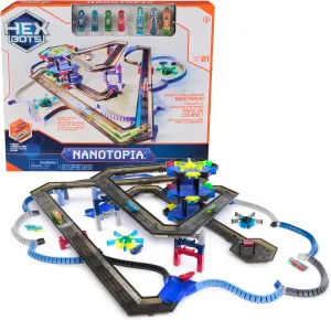 HEX Bots Nanotopia, Sensory Toys for Kids & Cats with Over 130 Pieces & 7 Nano Bots, Toy Playsets & Mini Robot Toy for Kids Ages 3 & Up, Batteries Included