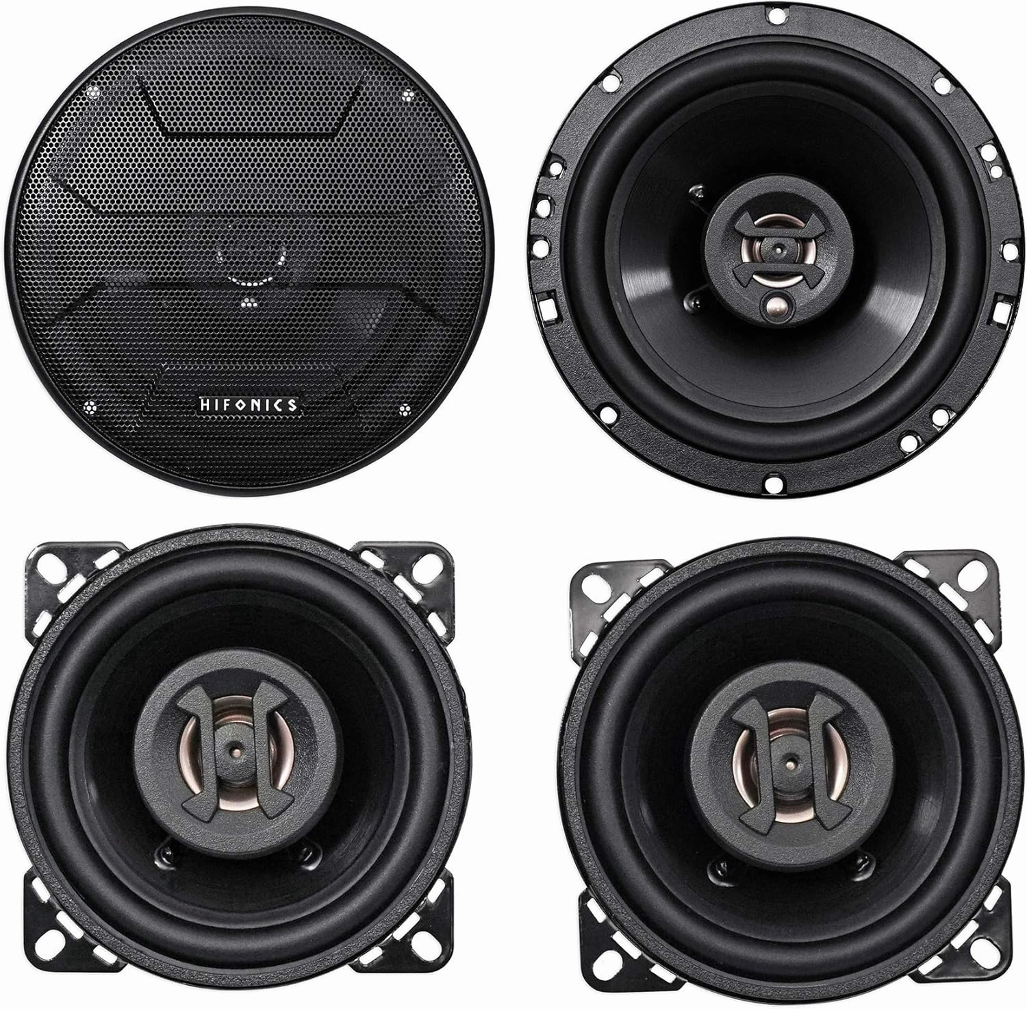 Hifonics (2) ZS653 6.5" 600 Watt Car Stereo Speakers (2) 4" 350 Watt Speakers