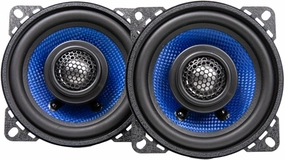 Hifonics Colossus Classic HCC4CX 4-Inch Coaxial Car Speakers with Aluminum Dome Tweeters, 40W RMS Power Handling & Butyl Rubber Surrounds - Black/Blue