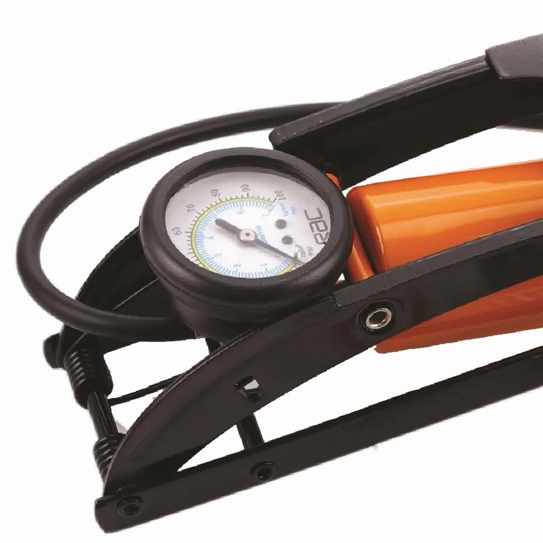 Hilka Heavy Duty Foot Pump Single Barrel Cylinder Car Van Bike Tyre Air Inflator