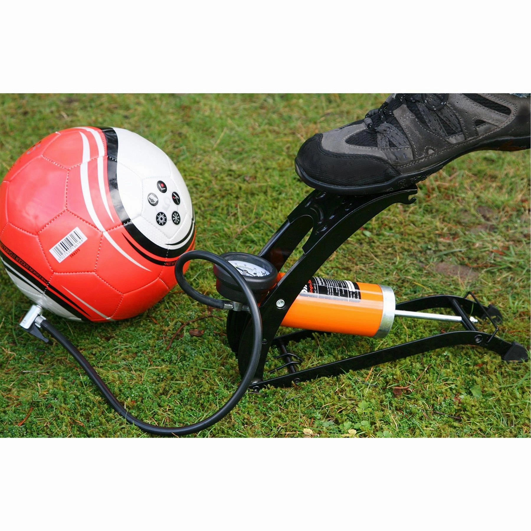 Hilka Heavy Duty Foot Pump Single Barrel Cylinder Car Van Bike Tyre Air Inflator