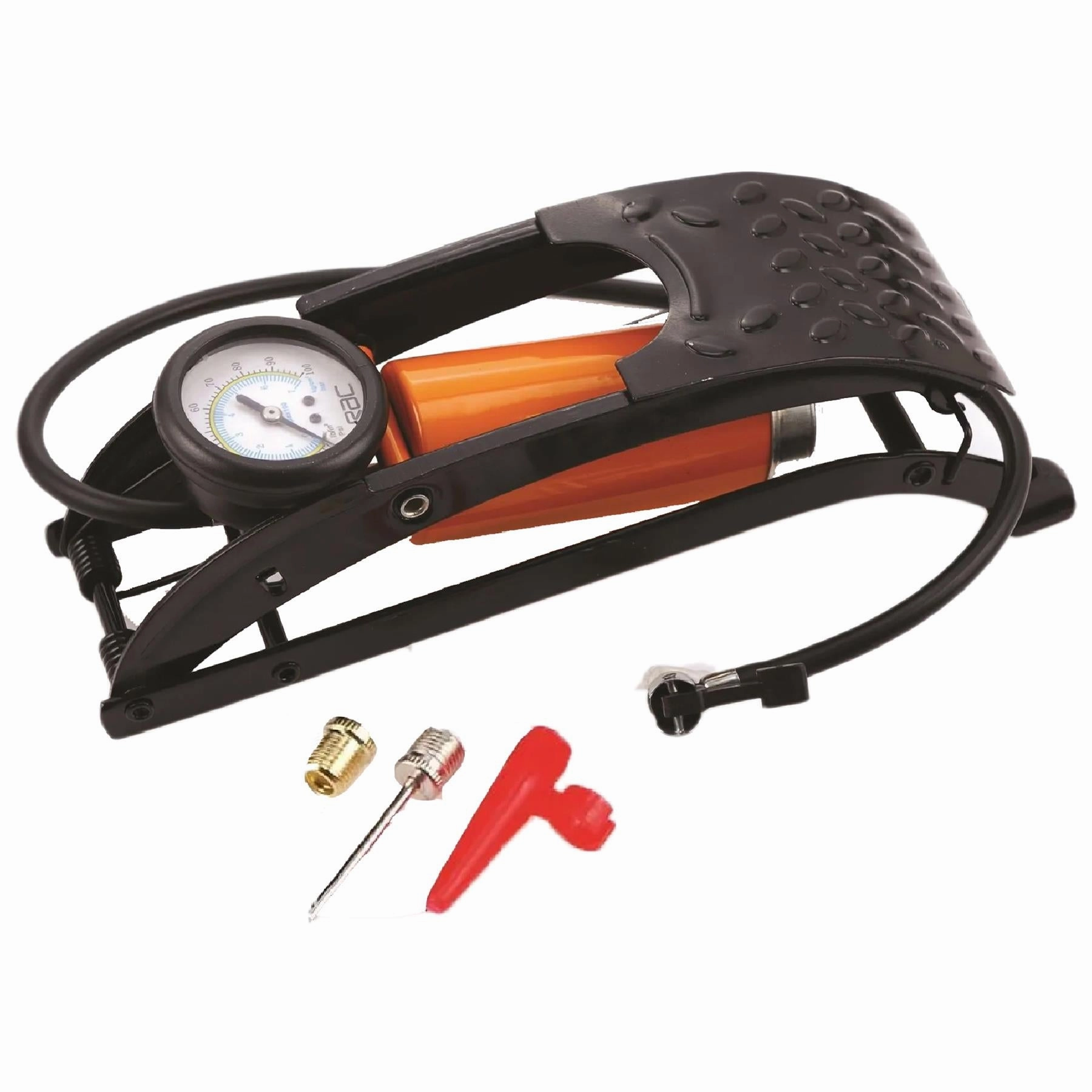 Hilka Heavy Duty Foot Pump Single Barrel Cylinder Car Van Bike Tyre Air Inflator
