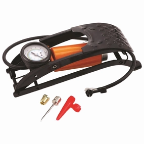 Hilka Heavy Duty Foot Pump Single Barrel Cylinder Car Van Bike Tyre Air Inflator