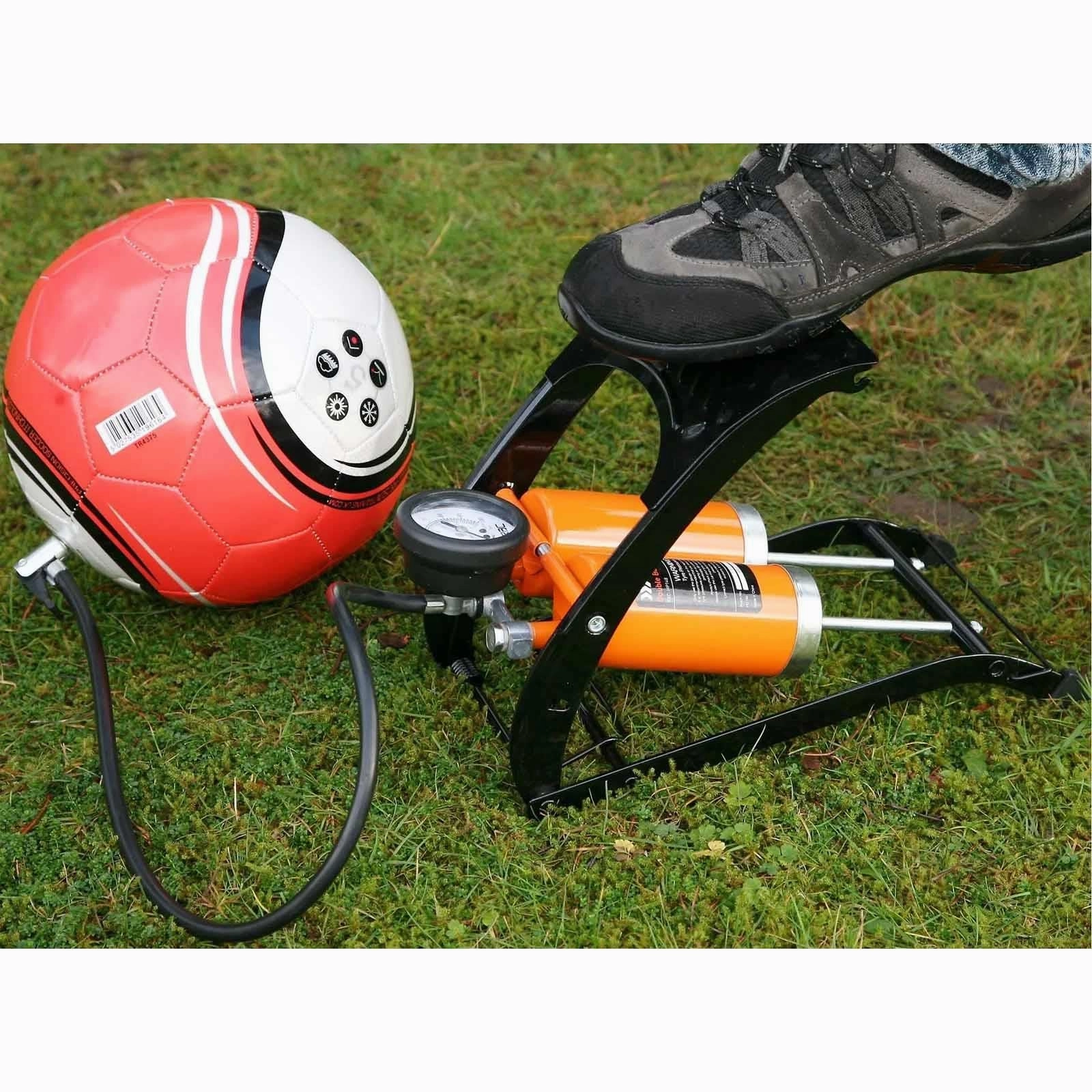 Hilka RAC Double Barrel Foot Pump Sturdy Construction with Analogue Gauge