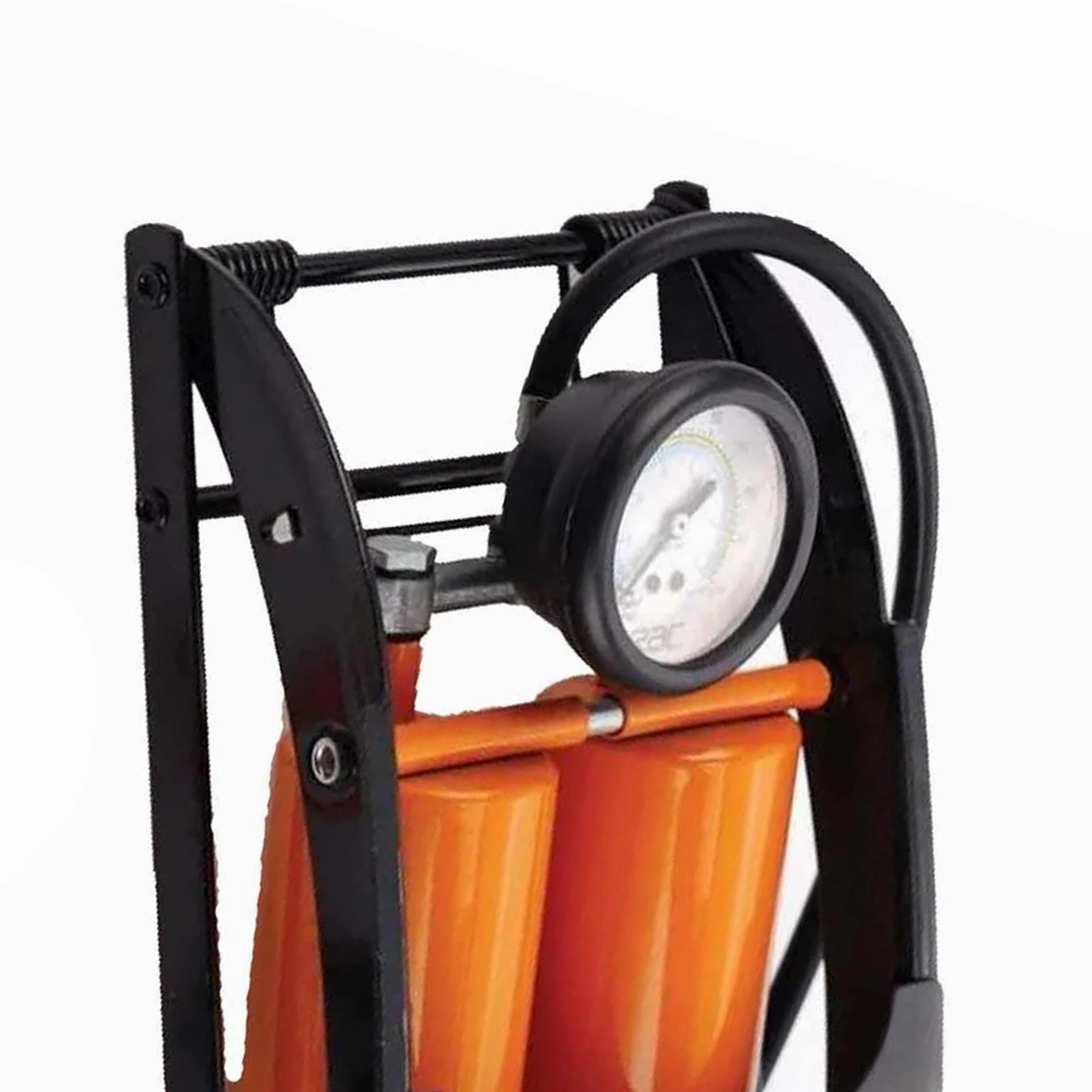 Hilka RAC Double Barrel Foot Pump Sturdy Construction with Analogue Gauge