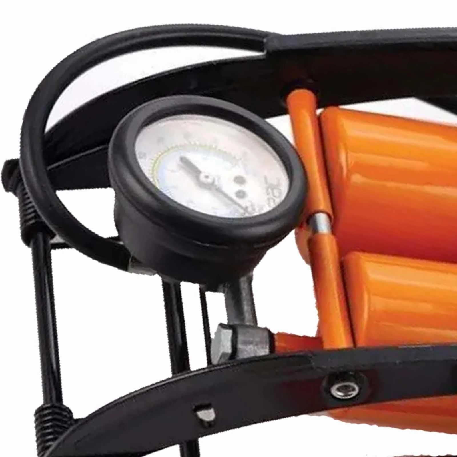 Hilka RAC Double Barrel Foot Pump Sturdy Construction with Analogue Gauge