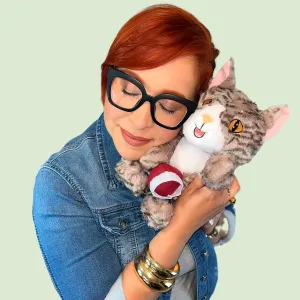 HipaaCat Interactive Talking Cat Plushie for Therapists | Soft, Cuddly 10-Inch Confidential Venting Companion with Over 70 Phrases for Stress Relief, Mental Wellness and Fun!