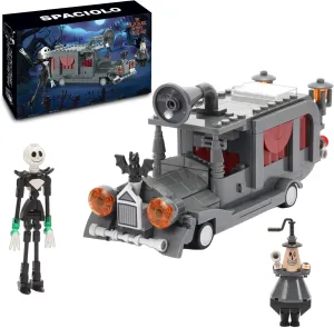 Horror Halloween Toy Building Set, Night Before Christmas Jack and The Mayor of Halloween Town, Mayor-Mobile, Creative Buildable Toy Kit Gifts for Movie Fans Friends Kids, 324PCS