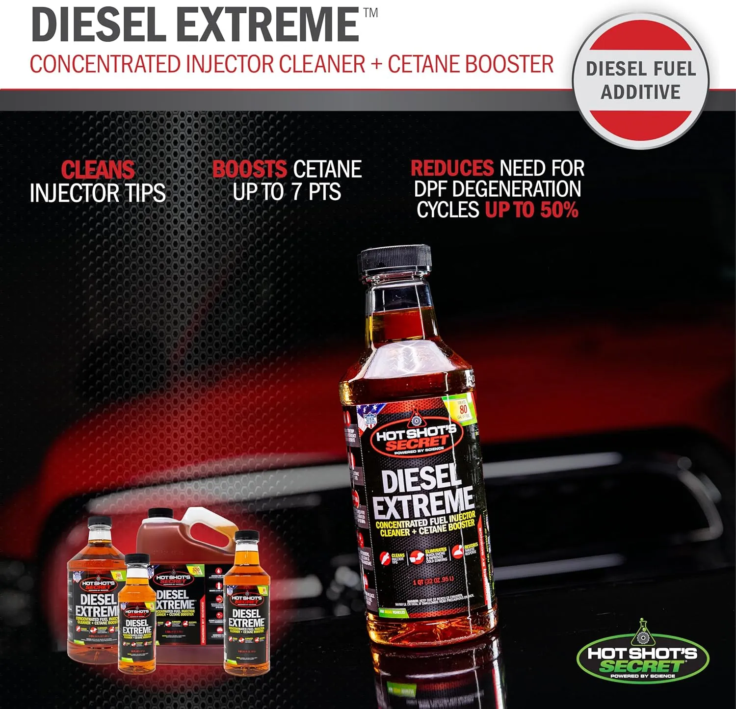 Hot Shot's Secret Diesel Extreme 1 Gallon, Concentrated Fuel System Cleaner, Diesel Fuel Additive, Injector Cleaner - Increases MPG & Restores Engine Performance