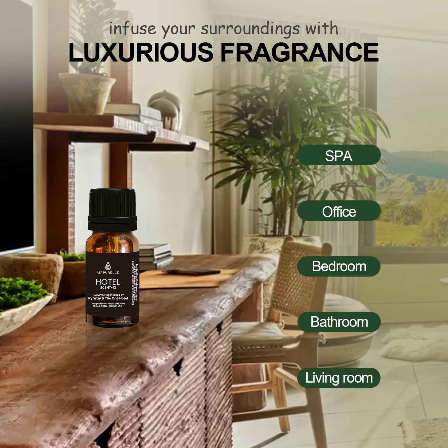Hotel Collection Diffuser Oil Inspired by The The One Hotel Scent, Luxury Essential Oils for Diffusers for Home, Bedroom, Bathroom & Living Room, Long Lasting Aroma, 0.68 FL Oz(My Way)